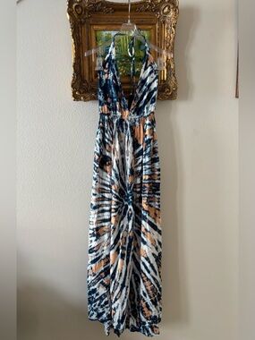 Zury Tie-Dye Halter Maxi Dress